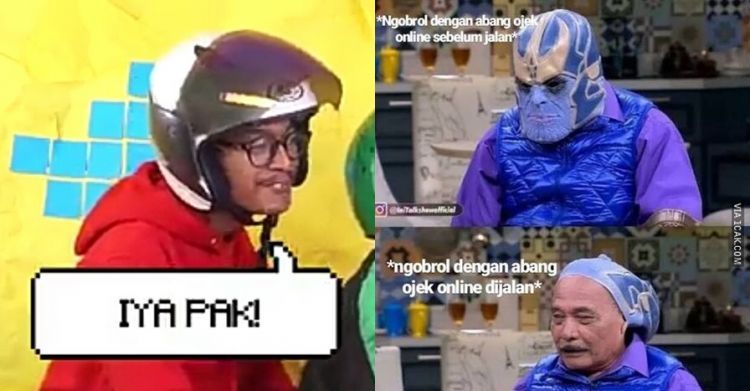 8 Meme lucu ngobrol dengan sopir ojek online di jalan, kocak pol