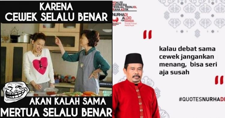 10 Meme lucu ‘cewek selalu benar’ ini bikin senyum kecut