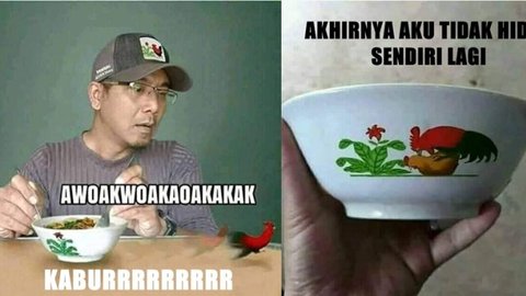 8 Meme lucu mangkuk ayam legendaris ini kocak