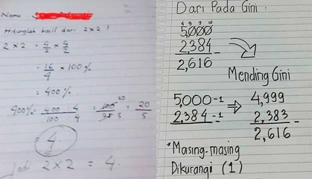 10 Rumus Matematika Buatan Siswa Ini Endingnya Bikin Wow