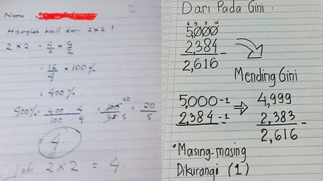 10 Rumus Matematika Buatan Siswa Ini Endingnya Bikin Wow