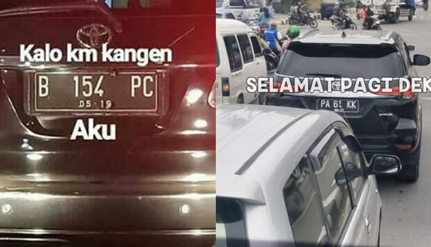 12 Meme Lucu Pakai Plat Nomor ini Endingnya Bikin Baper