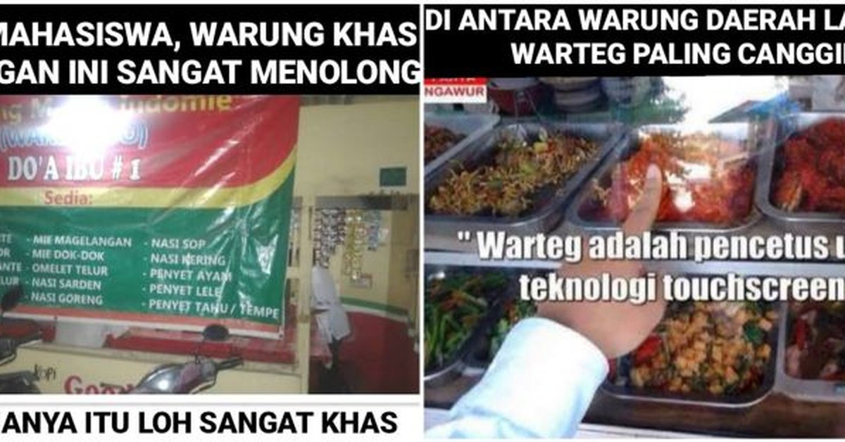 8 Meme beda warung makan tiap daerah ini unik dan tiada duanya