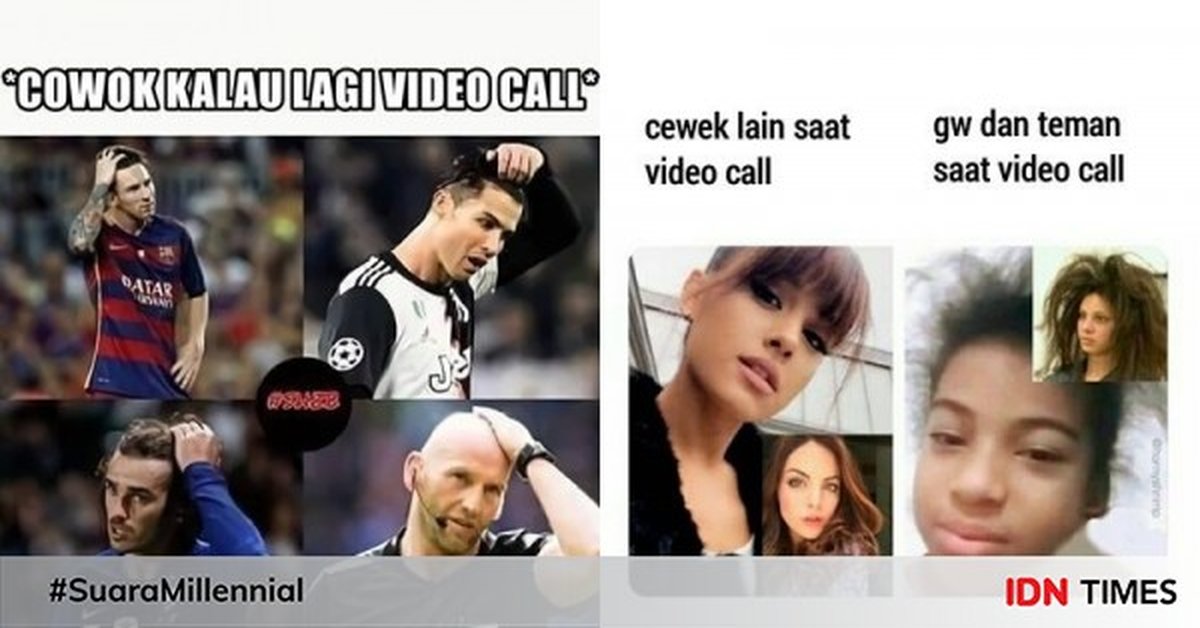 10 Meme Kebiasaan saat Video Call Ini Kocak Banget, Setuju Deh