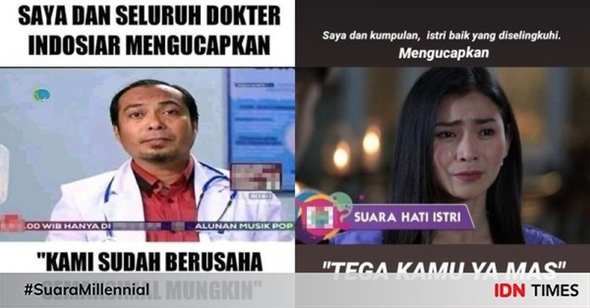 10 Meme Kocak Dialog Klise di Sinetron Indonesia: ‘Tega Kamu Ya Mas!’