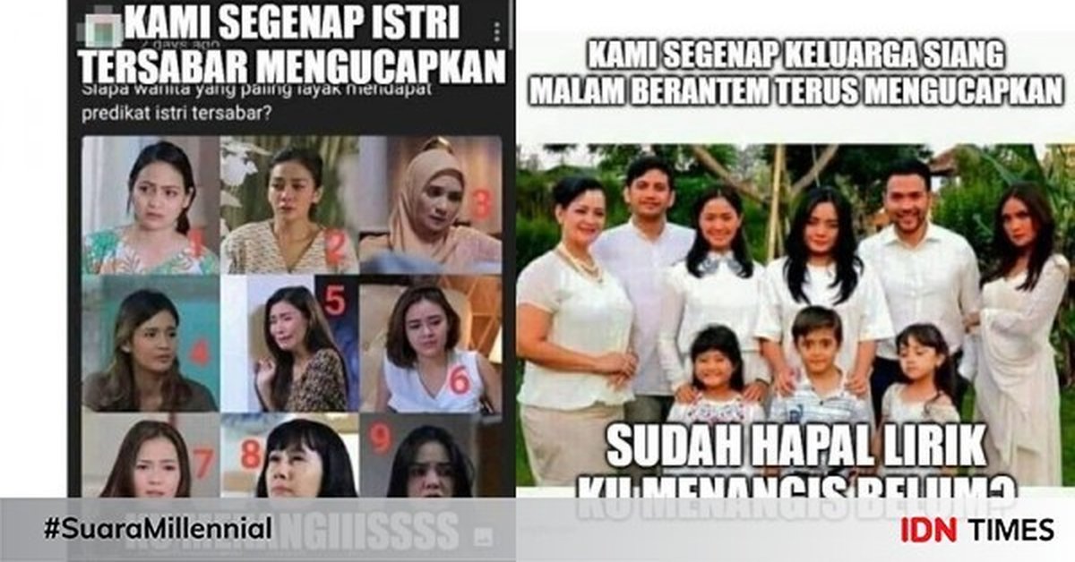 10 Meme Kocak ‘Ku Menangis’, Soundtrack Sinetron Paling Ikonik