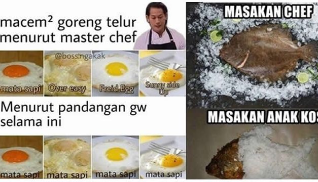 10 Meme Lucu Masakan Chef vs Orang Biasa, Bikin Ngakak Sampai Kenyang