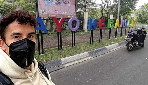10 Foto Editan Marc Marquez Jalan-jalan di Banten, Mantap Abiez